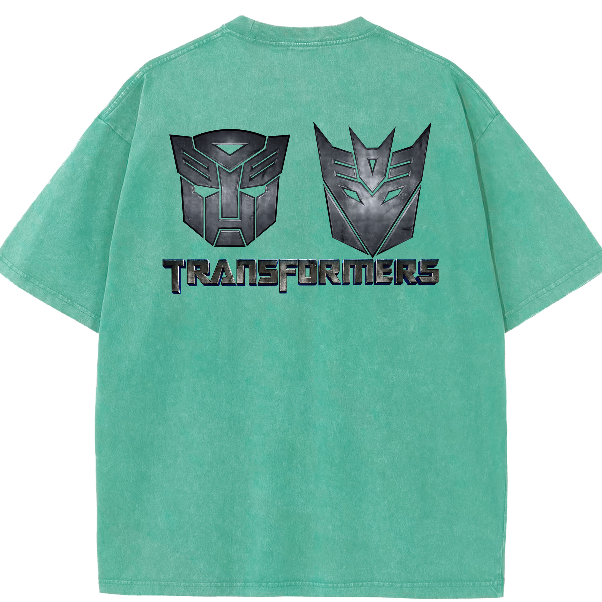 （画像用） Transformers トランスフォーマー 綿100% ヴィンテージ風 半袖Tシャツ（背面プリント）